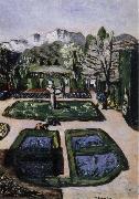 Max Beckmann Garden Landscape in Spring with Mountains oil on canvas